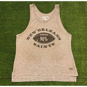 Women's Vintage Bike NFL New Orleans Saints Tank Top t-shirt large gray